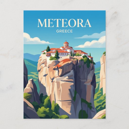Meteora-Klöster Griechenland Postkarte (Vorderseite)