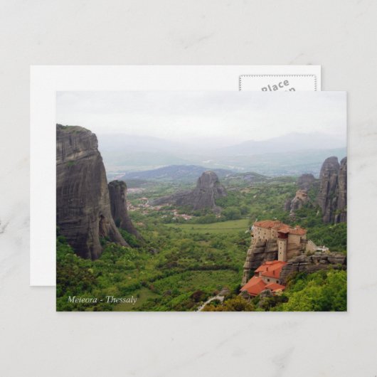 Meteora - Thessaly Postkarte (Vorne/Hinten)