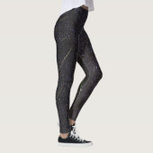 Meteordusche im Dunklen Himmel Leggings (Rechts)