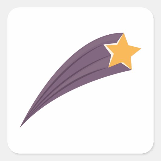 Meteordusche Quadratischer Aufkleber (Vorderseite)