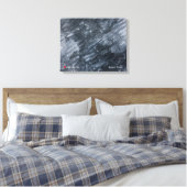 Meteordusche Rotes Herz Stretchierte Canvas Print Leinwanddruck (Insitu (Schlafzimmer))