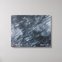 Meteordusche Rotes Herz Stretchierte Canvas Print Leinwanddruck