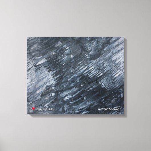 Meteordusche Rotes Herz Stretchierte Canvas Print Leinwanddruck (Vorderseite)