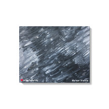 Meteordusche Rotes Herz Stretchierte Canvas Print