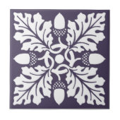 Meteorit Lila Acorn und Leaf Tile Design Fliese (Vorderseite)