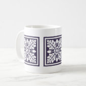 Meteorit Lila Acorn und Leaf Tile Design Kaffeetasse (Vorderseite Links)