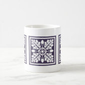 Meteorit Lila Acorn und Leaf Tile Design Kaffeetasse (Mittel)