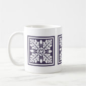 Meteorit Lila Acorn und Leaf Tile Design Kaffeetasse (Links)
