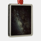 Meteorit-Streifen Silbernes Ornament (Rechts)