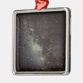 Meteorit-Streifen Silbernes Ornament (Links)