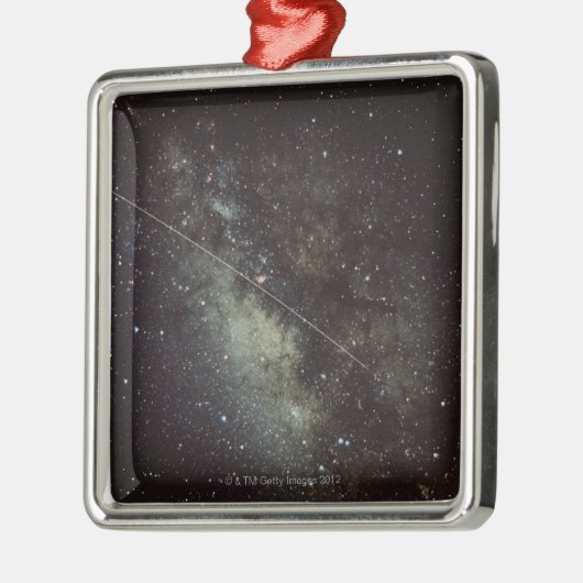 Meteorit-Streifen Silbernes Ornament (Links)