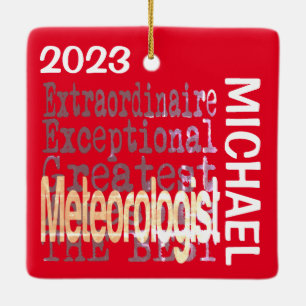 Meteorologe Extraordinaire CUSTOM Keramikornament