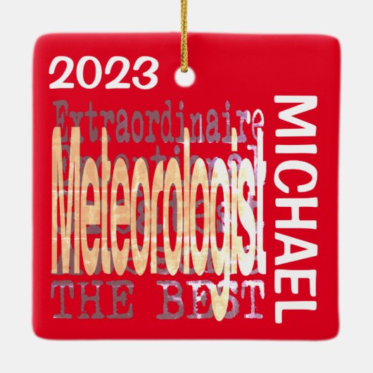 Meteorologe Extraordinaire CUSTOM Keramikornament (Rückseite)