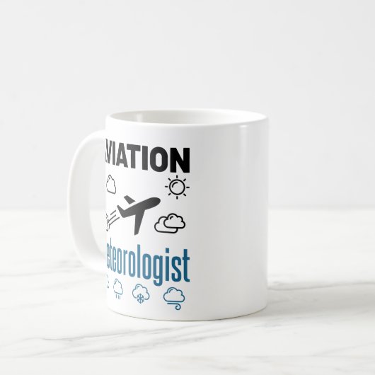 Meteorologe für Luftfahrt Kaffeetasse (Vorderseite Links)