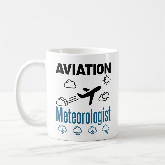 Meteorologe für Luftfahrt Kaffeetasse (Links)