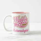 Meteorologe-Geschenk (Welten am besten) Zweifarbige Tasse (Links)