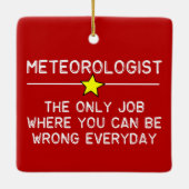 Meteorologe Job Keramikornament (Rückseite)