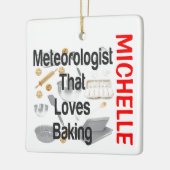 Meteorologe Lieben backen CUSTOM Keramikornament (Links)