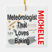 Meteorologe Lieben backen CUSTOM Keramikornament (Vorderseite)