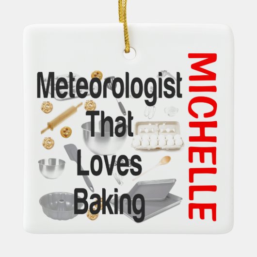 Meteorologe Lieben backen CUSTOM Keramikornament (Vorderseite)