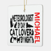Meteorologe Lieben Cats CUSTOM Keramikornament (Links)