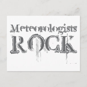 Meteorologen Rock Postkarte