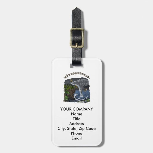 Meteorologie, 1830 gepäckanhänger (Vorderseite vertikal)