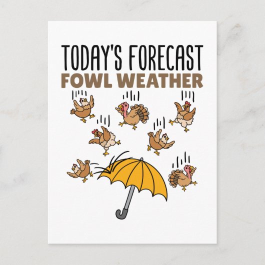 Meteorologie: Das vorhergesagte Wetter von Fowl Postkarte (Vorderseite)