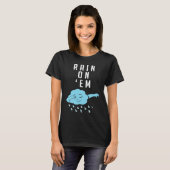 Meteorologie Regen Cloud Wetherman Reporter T-Shirt (Vorne ganz)