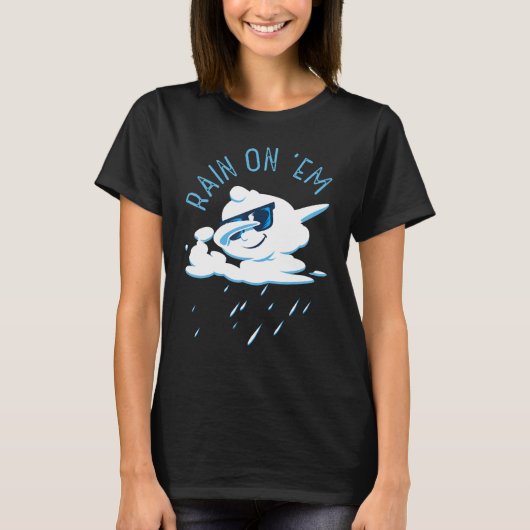 Meteorologie Regen Cloud Wetherman Reporter T-Shirt (Vorderseite)