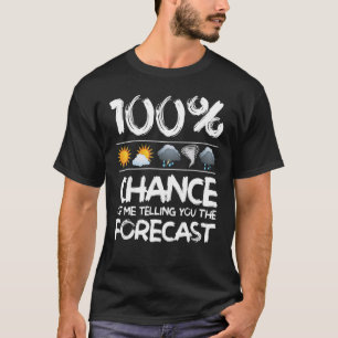 Meteorologie Shirt Wettervorhersage Sonniges Wette