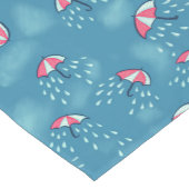 Meteorologie Spaß Regenwetter und Regenschirme Kurzer Tischläufer (Ecke)