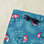 Meteorologie Spaß Regenwetter und Regenschirme Strandtuch (Beispiel)