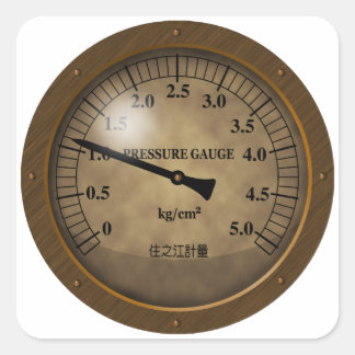 meter1 quadratischer aufkleber