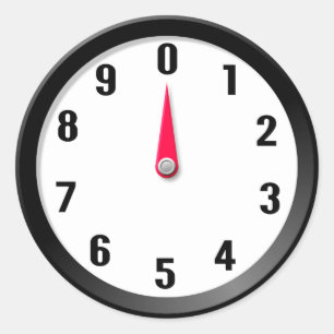 Meter 0 runder aufkleber