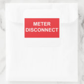 Meterabtrennung Quadratischer Aufkleber (Tasche)