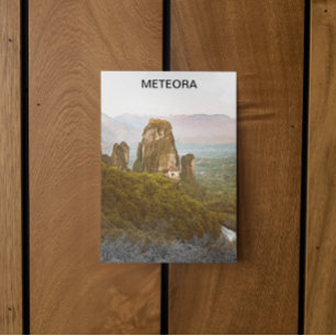 Meterora Greece Rock Mountains Travel Postkarte