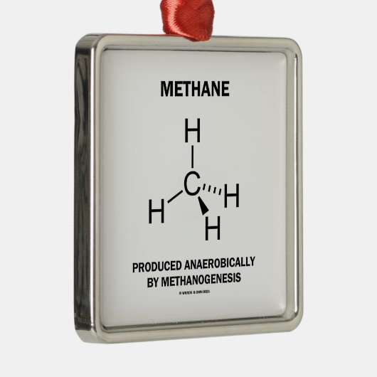 Methan anaerob produziert durch Methanogenesis Silbernes Ornament (Rechts)