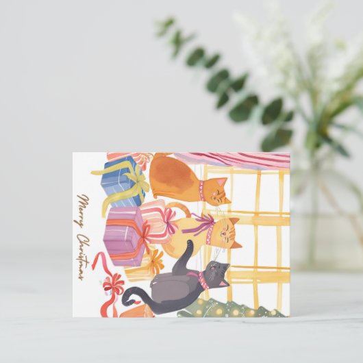 Methan Christmas Postkarte (Stehend Vorderseite)