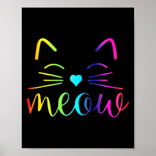 Methan Niedliches Cat-Face-Funny-Zitat für mich Poster