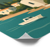 Methana Griechenland minimalistisch Poster (Ecke)