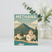 Methana Griechenland minimalistisch Postkarte (Stehend Vorderseite)