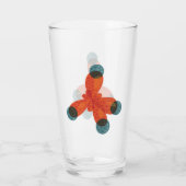 Methane Molecule Bio Chemie Art Orange Glas (Rückseite)
