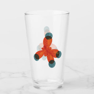 Methane Molecule Bio Chemie Art Orange Glas