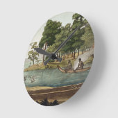 Method of Navigation in New Holland, engraved by F Runde Wanduhr (Winkel)