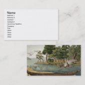 Methode der Navigation in neuem Holland, graviert Visitenkarte (Vorne/Hinten)