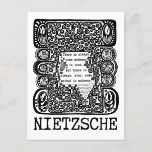 Methode in MADNESS Philosophie Zitat von Nietzsche Postkarte