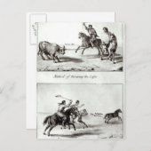 Methoden zum Auswerfen des Lasso und der Bolas Postkarte (Vorne/Hinten)