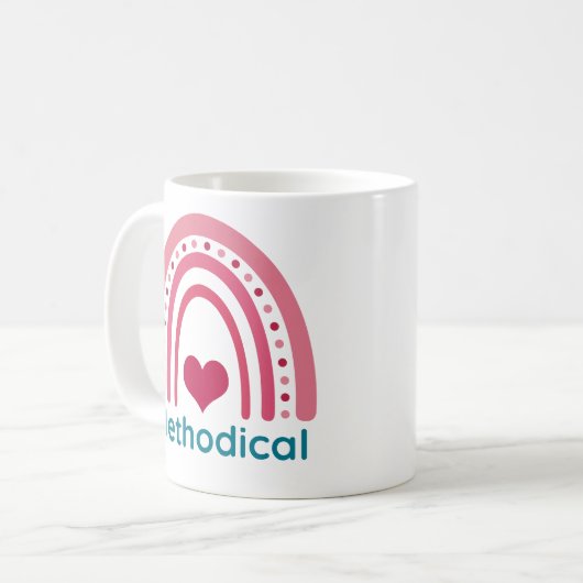 Methodisches Viva Magenta Boho Rainbow Kaffeetasse (Vorderseite Links)