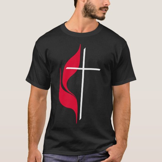 Methodist Flag Christliche Methodisten Protestant T-Shirt (Vorderseite)